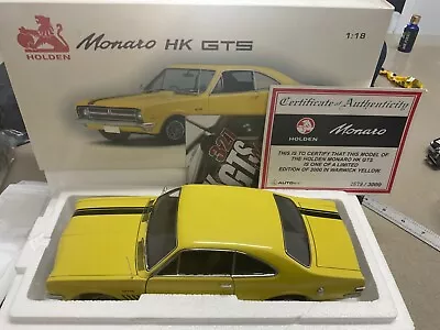 $600 • Buy 1:18 Biante Holden HK GTS 327 Monaro Warwick Yellow