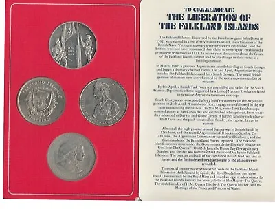 1977 4 X Double Crown Coin Year Liberation Of Falkland Islands Year Set UNC  • £24.95