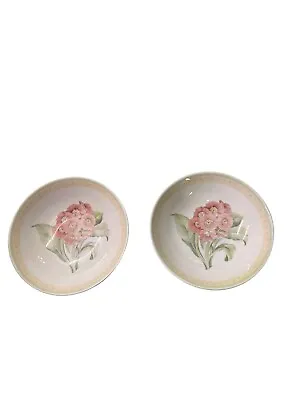 Villeroy & Boch Germany  WILD ROSE Coupe Cereal /Dessert Bowls.   EUC. 2 Pc- 6” • $29.74