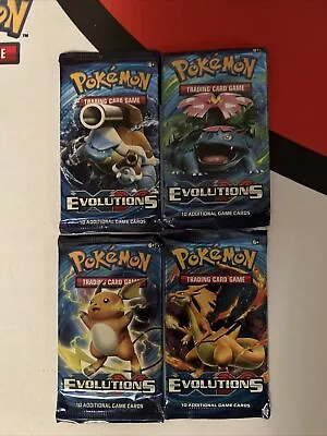Pokemon XY Evolutions Booster Pack Art Bundle [Set Of 4] - XY - Evolutions (EVO) • $81.99