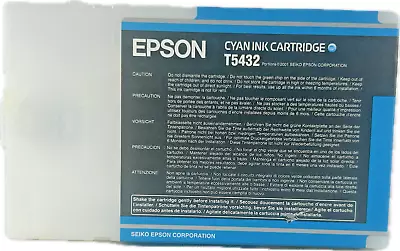 Genuine Epson T5432 Cyan Ink Cartridge For Stylus Pro 4000 7600 9600 • $9.99