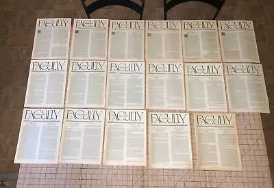 (17) VINTAGE DUKE UNIVERSITY FACULTY NEWSLETTER 1979-1986 W/ INAUGURAL ISSUE • $6.20