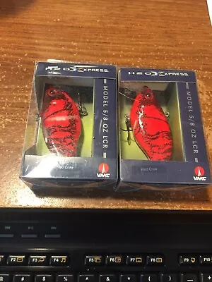 Two H2o Xpress Model Lcr 5/8 Oz Red Craw Rattlebaits Nips  • $6.50