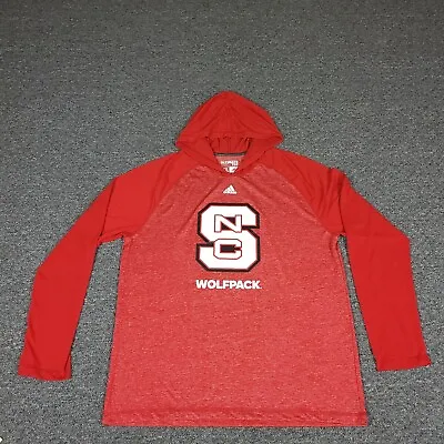 $4.25 • Buy NC State Hoodie XL Red Adidas Long Sleeve Pullover Wolfpack Womens