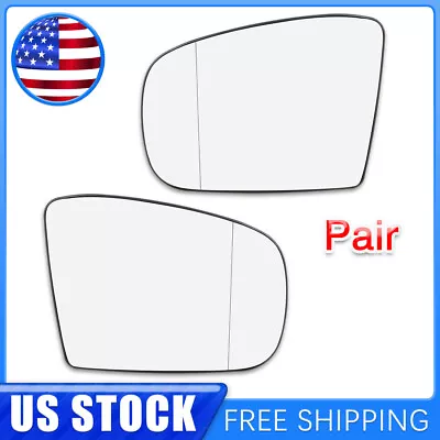 Pair Mirror Glass W/Plate For Mercedes W163 ML320 ML350 ML500 Driver Left Side • $37.52