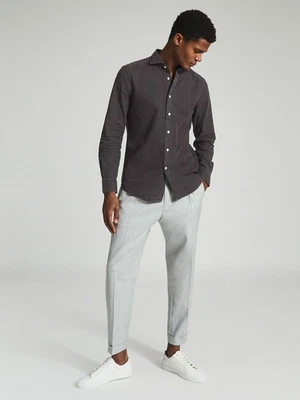 £6.50 • Buy Mens Reiss “knight” Dark Wash Denim Long Sleeved Shirt Size Large