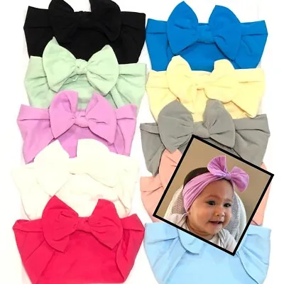 10 Pack Colorful Bow Headbands Set Baby Toddler Girl Nylon Bulk Wholesale Lot • $9.99