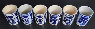 Reinh Merkelbach Hohr Grenzhausen German Salt Glaze Beaker Glasses Lot 6 Pottery • $69.95