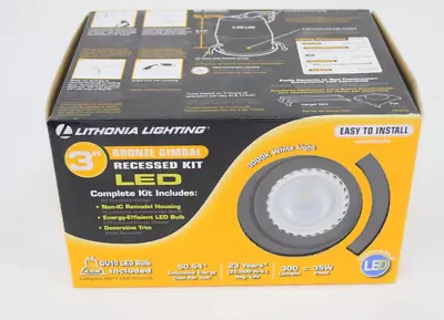 Lithonia Lightning LK3GORB 3  Bronze Gimbal Recessed Kit LED 3000K White Light • $9.99