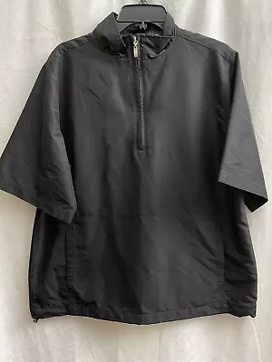 Kate Lord Windbreaker 1/4 Zip Golf Pullover Women's Size L Short Sleeve Black • $10