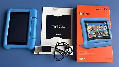 NICE Amazon Fire 7 Kids Edition Tablet (9th Generation) 16GB Wi-Fi  7  - Blue • $36.99