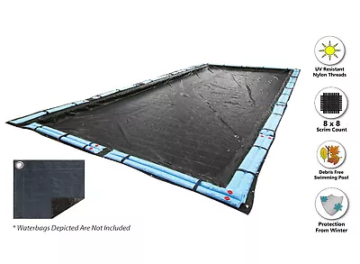 Deluxe  Rectangle Swimming Pool In-ground Winter Cover - (Choose Size) • $69.99