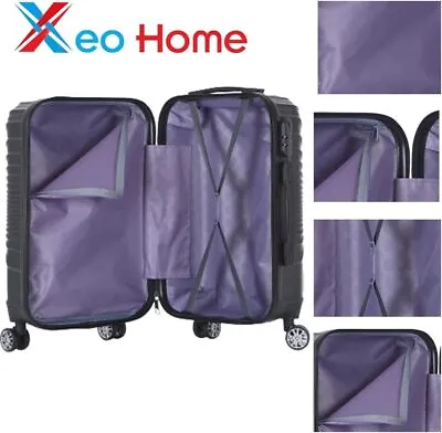 3pcs Suitcase Set ABS Cabin Hard Shell Trolley 4 Wheels Light Travel Luggage  • £65.49