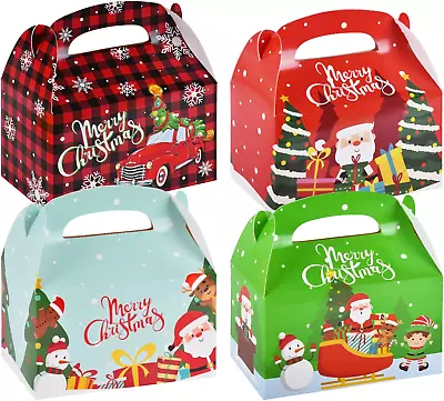 24 Pieces Christmas Treat Box Candy Gable Boxes Goodie Boxes Cardboard Present B • $32.99