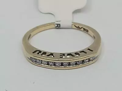 10K Yellow Gold Apx 1/2 CTW Round Diamond  I LOVE YOU  Ring Size 5 (KN1028668) • $169.99