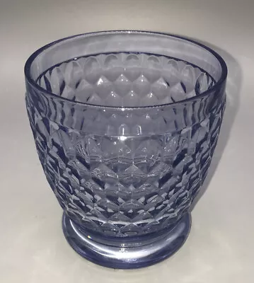 Villeroy & Boch Boston Blue Double Old Fashioned Glass Diamonds 4” • $13.49