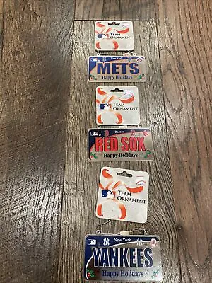 MLB Metal Christmas License Plate Ornament Forever Collectibles – Pick Your Team • $2.99