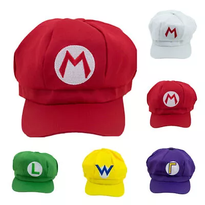 Adult Super Mario Bro Luigi Letter Baseball Cap Waluigi Wario Odyssey Hats AU • $15.49