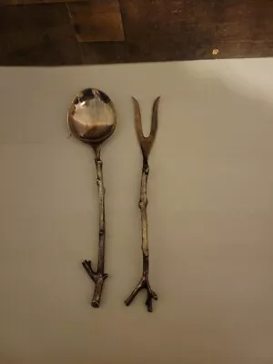 Michael Aram Serving Twig Silver Plated Bronze Utensils • $50