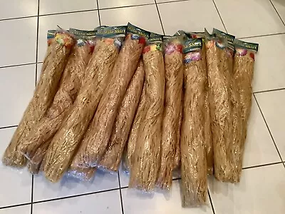 2 -  Beistle Adult Artificial Natural Grass Hula Skirt Flowers 36 X 32 Free Ship • $25