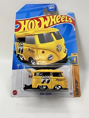 Hot Wheels Volkswagen VW Bus Kool Kombi Yellow W/ Mooneyes Tampo Surfs Up • $3.80