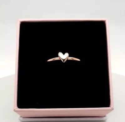 Genuine Pandora 14K Rose Gold Freehand Heart Ring 180092C00 Free Delivery • £41.95