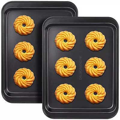 Small Baking Sheet Mini Cookie Sheet 9.5X 7 Inch Pack Of 2 Nonstick Heavy Carbon • $15.18