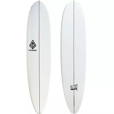 8'0  Retro Noserider Surfboard - White (P80) • $599