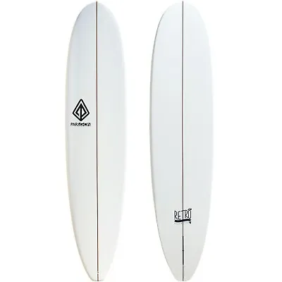 9'0  Retro Noserider Surfboard - White (P60) • $699