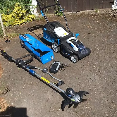 £9.99 • Buy Mac Allister Cordless 36V Rotary Lawnmower With Battery & Charger Strimmer @1