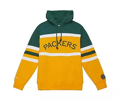 Mitchell & Ness Green Bay Packers Head Coach NFL Hoodie New Mens Sizes $110 • $49.99