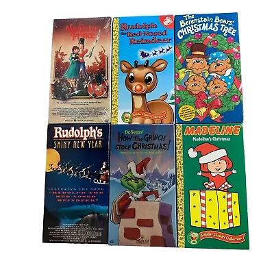 Christmas VHS Tapes Rudolph Nutcracker Madeline Children Kids Holiday Movies • $14.06