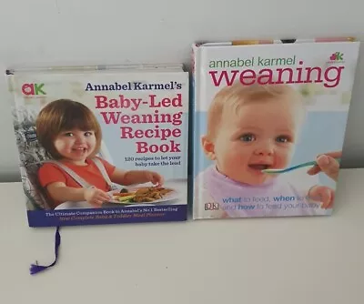 2x Annabel Karmel's Baby-Led Weaning Recipe Book: 120 Recipes + Weaning Book Set • £15