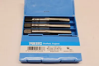£12 • Buy Presto M10 X 1.5 Tap Set 3 Taps 1st 2nd Plug 10mm Tap Set Bright Finish New