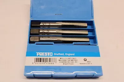 £12 • Buy Presto M10 X 1.5 Tap Set 3 Taps 1st 2nd Plug 10mm Tap Set Bright Finish New