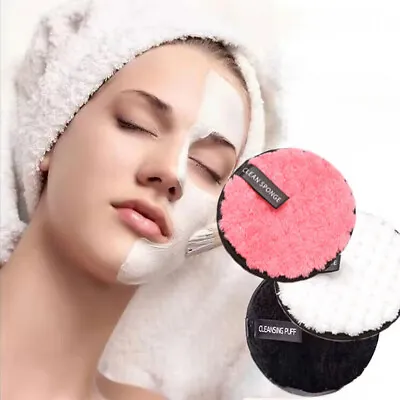 5PCS Make Up Remover Pads Microfiber Face Cleaner Puff  Cleansing Cloth Reusable • $7.13