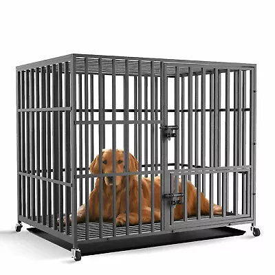 BingoPaw Heavy Duty Dog Cage With Wheel And Tray Pet Crate Kennel For In/Outdoor • $219.90