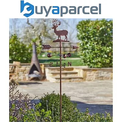 Smart Garden Stag Windvane Wind Weather Vane Mobile Brushed Copper 170cm • £20.99