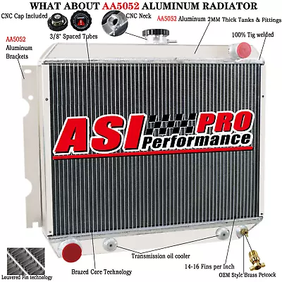 4 Row Aluminum Radiator For 1968-1974 Dodge Plymouth Mopar Cars V8 Big Block • $199