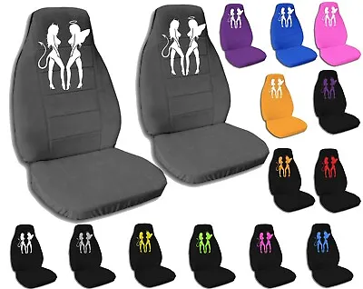 Front Set Car Seat Covers Fits MAZDA MX-5 MIATA 1990-2020 Angel And Devil Design • $93.99