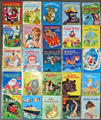 Vintage Old Little Golden Book 25 Lot Childrens Picture Books Vtg Free Shipping • $45.59