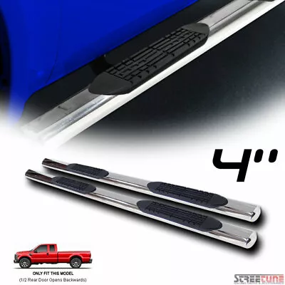 For 99-16 F250 Super/Extended Cab 4  Oval Chrome Side Step Bars Running Boards • $156