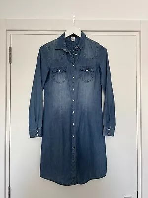 Blue Denim La Redoute Knee Length Dress UK 6 • $10.10