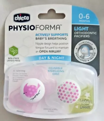 Chicco PhysioForma Light Orthodontic Pacifiers 2 Pack 0-6 Months New • $7.99