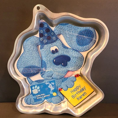 $12.95 • Buy Vintage Wilton Blue's Clues Puppy Dog 14  Metal Tin Cake Pan 1999