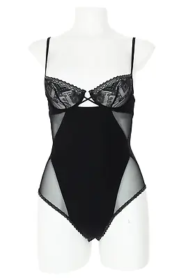 La Perla Neo-Goth Balconette Bodysuit In Absolute Black L66219 Size 32B • $191.75