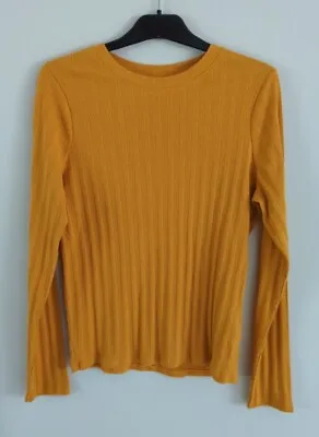 New Look Mustard Lightweight Ribbed Top/Jumper Size 18 • £8.99