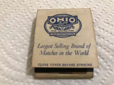 Vintage Matchbook Ohio Blue Tip Matches Advertising Full Unstruck 1-A • $3.99