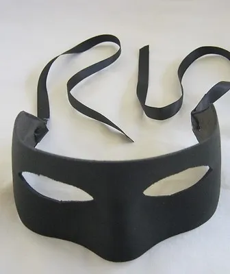 $14.99 • Buy Black Leather Mask Masquerade Lone Ranger  Superhero Costume UNISEX