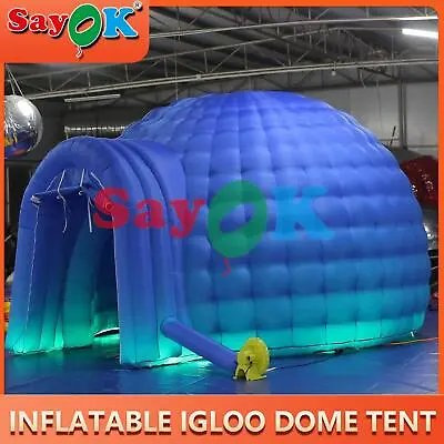 NEW Inflatable Igloo Dome Tent W/Air Blower 4m Blue For Party Wedding Business • £627
